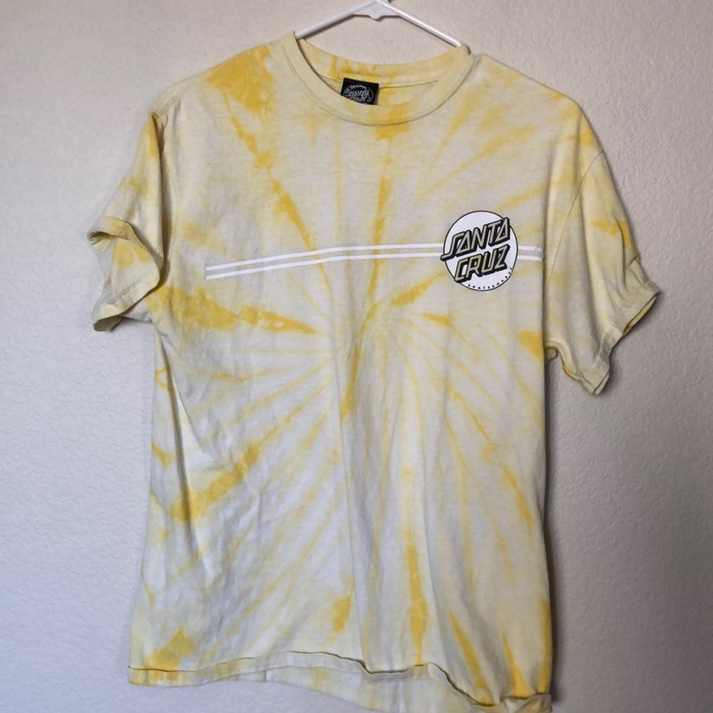 YELLOW TIEDYE SANTA CRUZ TEE